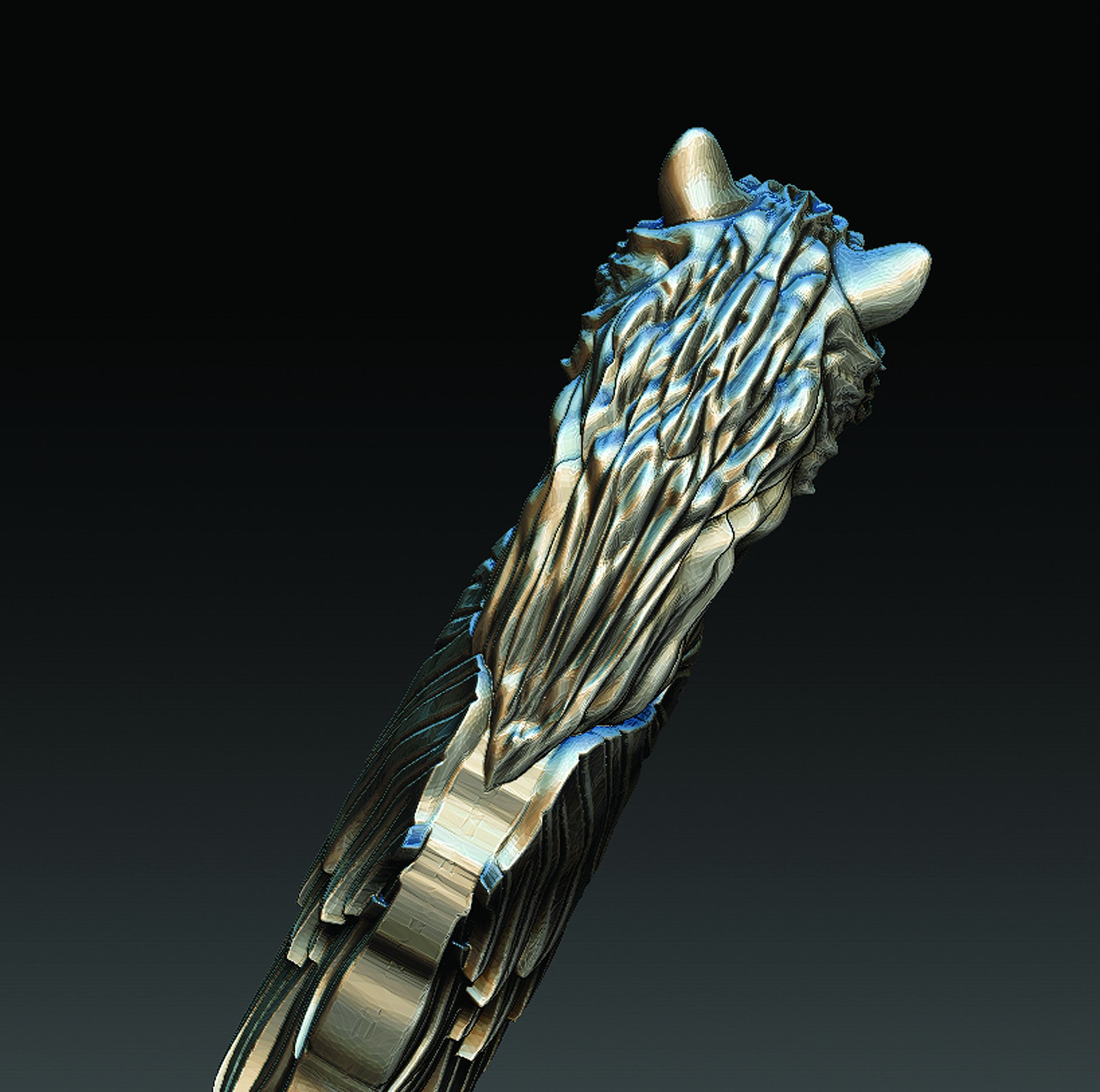 WOLF KNIFE  3D print model_6