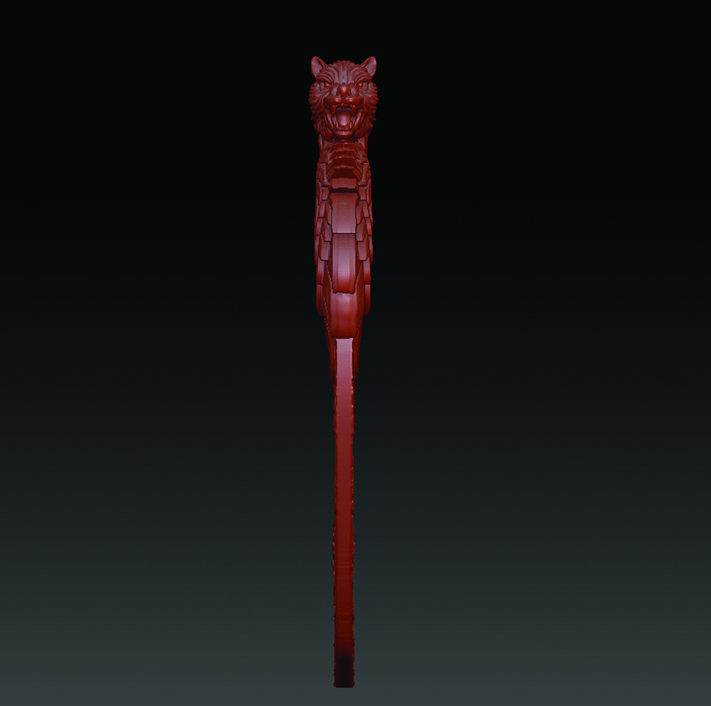 WOLF KNIFE  3D print model_11