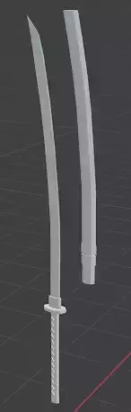 Katana sword with scabbard