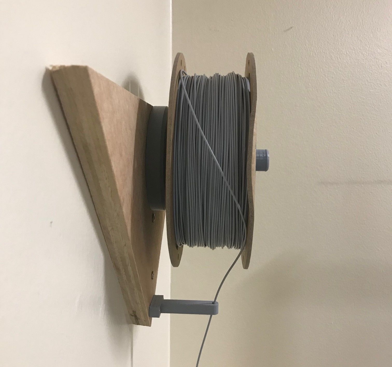 Wall Mounted Filament Spool Holder and Despencer  3D print model_2