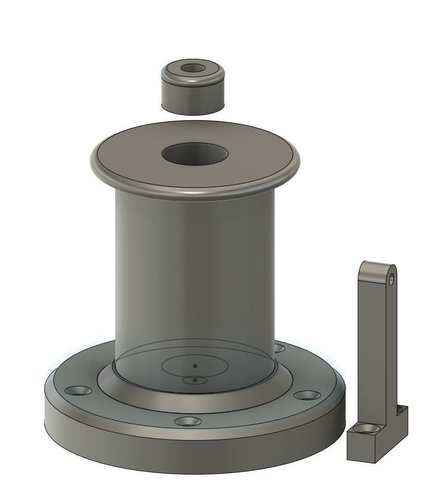 Wall Mounted Filament Spool Holder and Despencer  3D print model_3