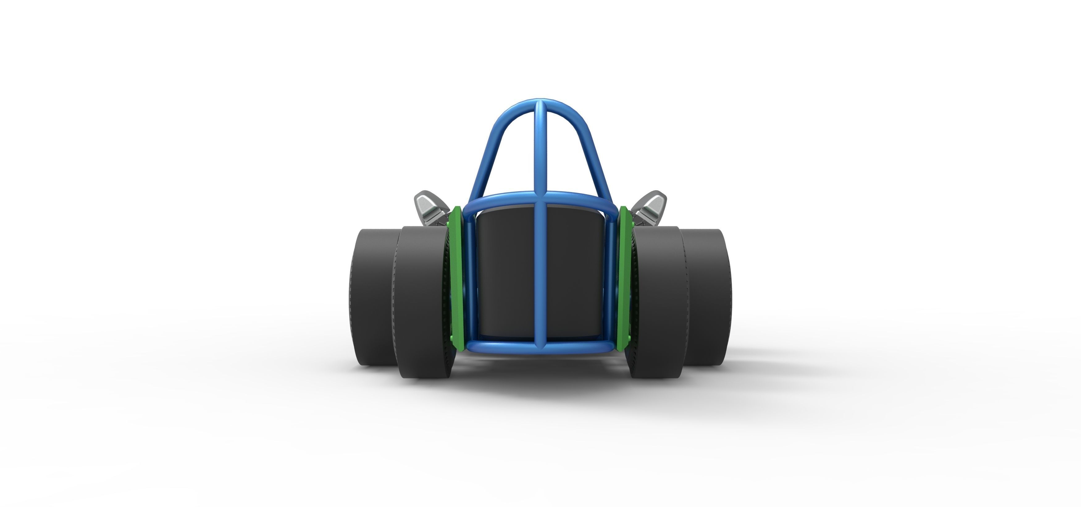 Front engine old school 6 wheeled dragster Scale 1 to 25 3D print model_14