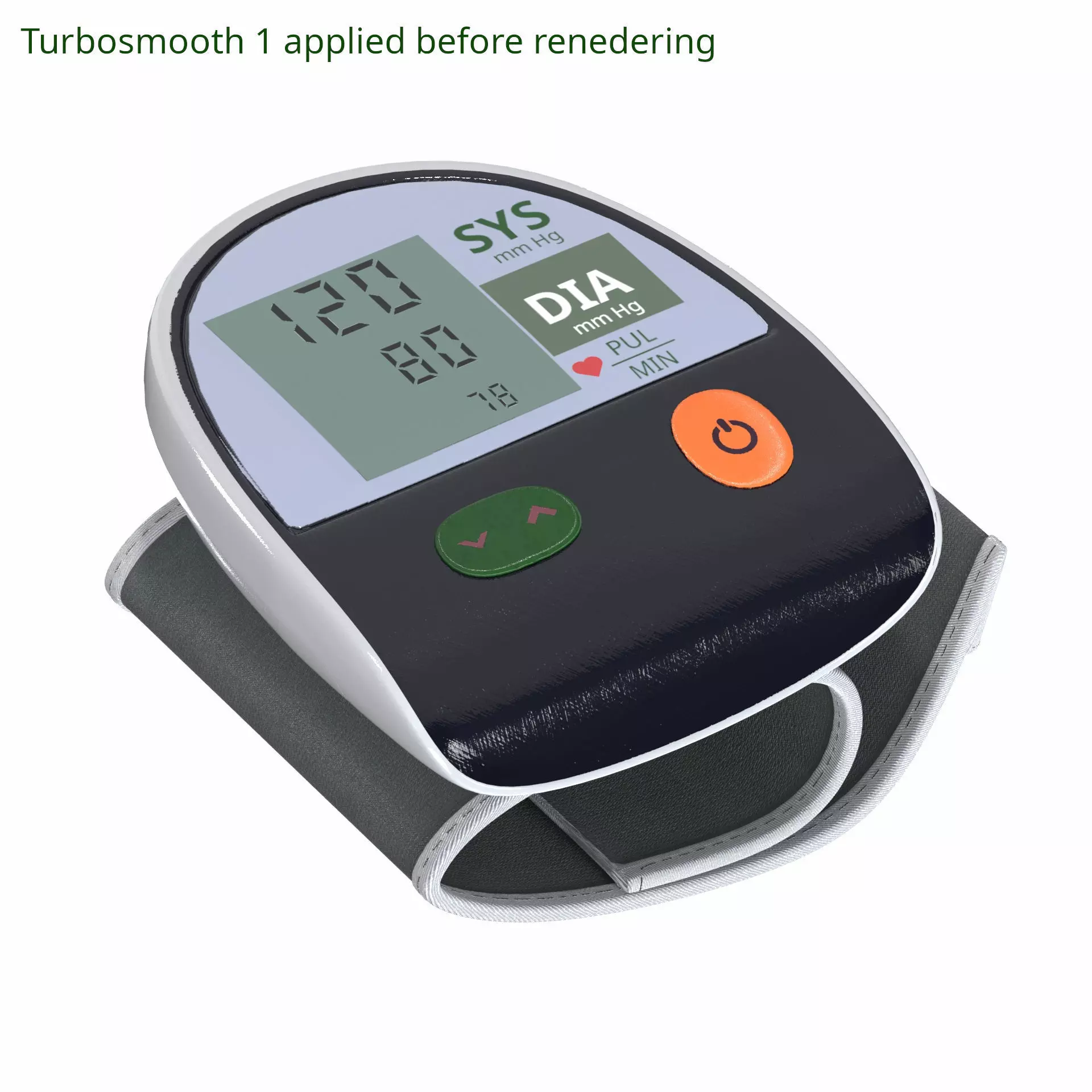 Digital Blood Pressure Monitor Low-poly 3D model