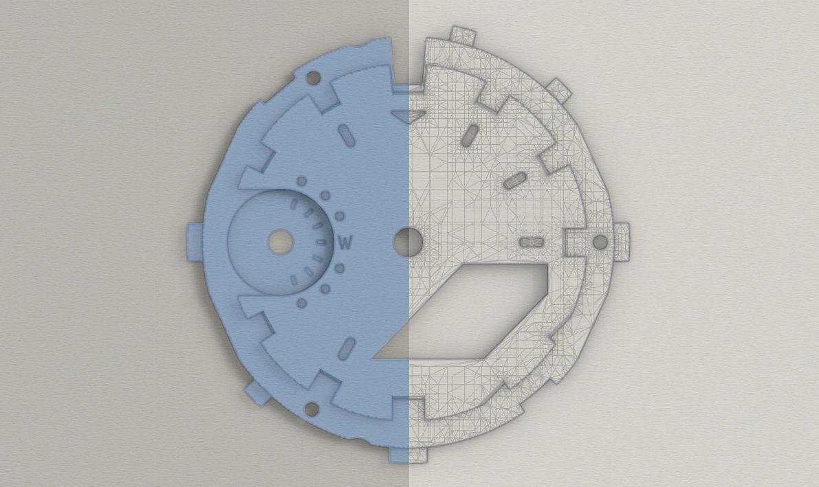 Flat Dial Design GA 2100 compatible 3D print model_9