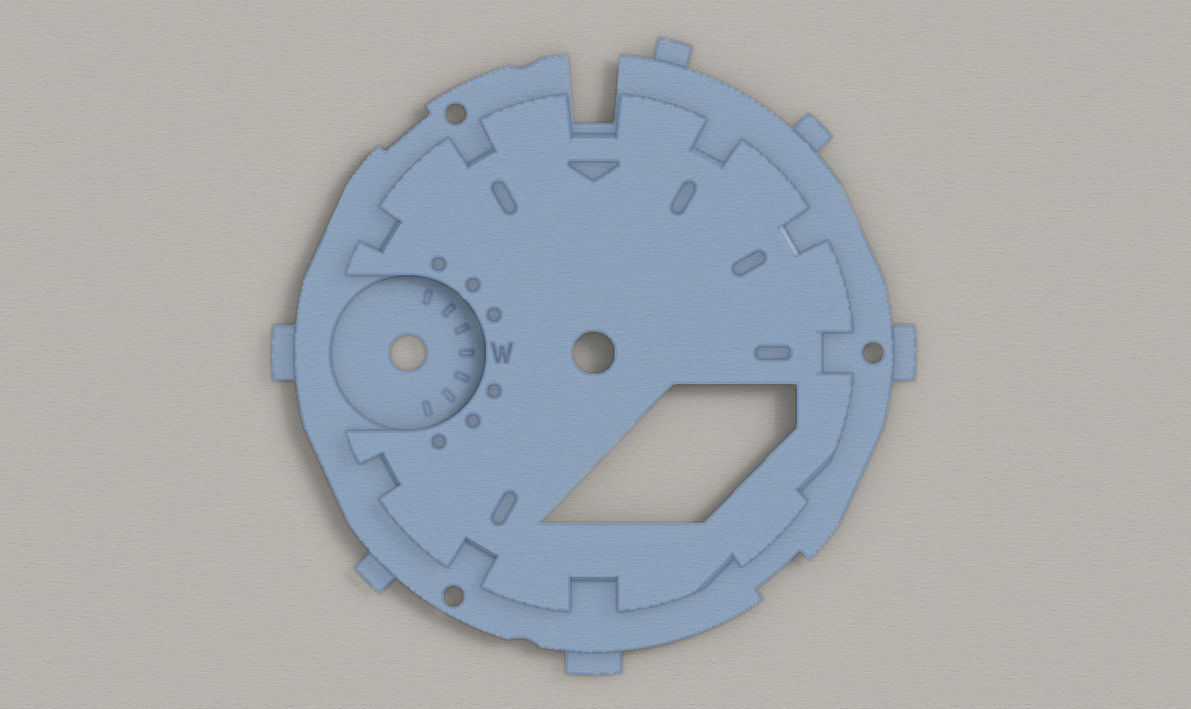 Flat Dial Design GA 2100 compatible 3D print model_7