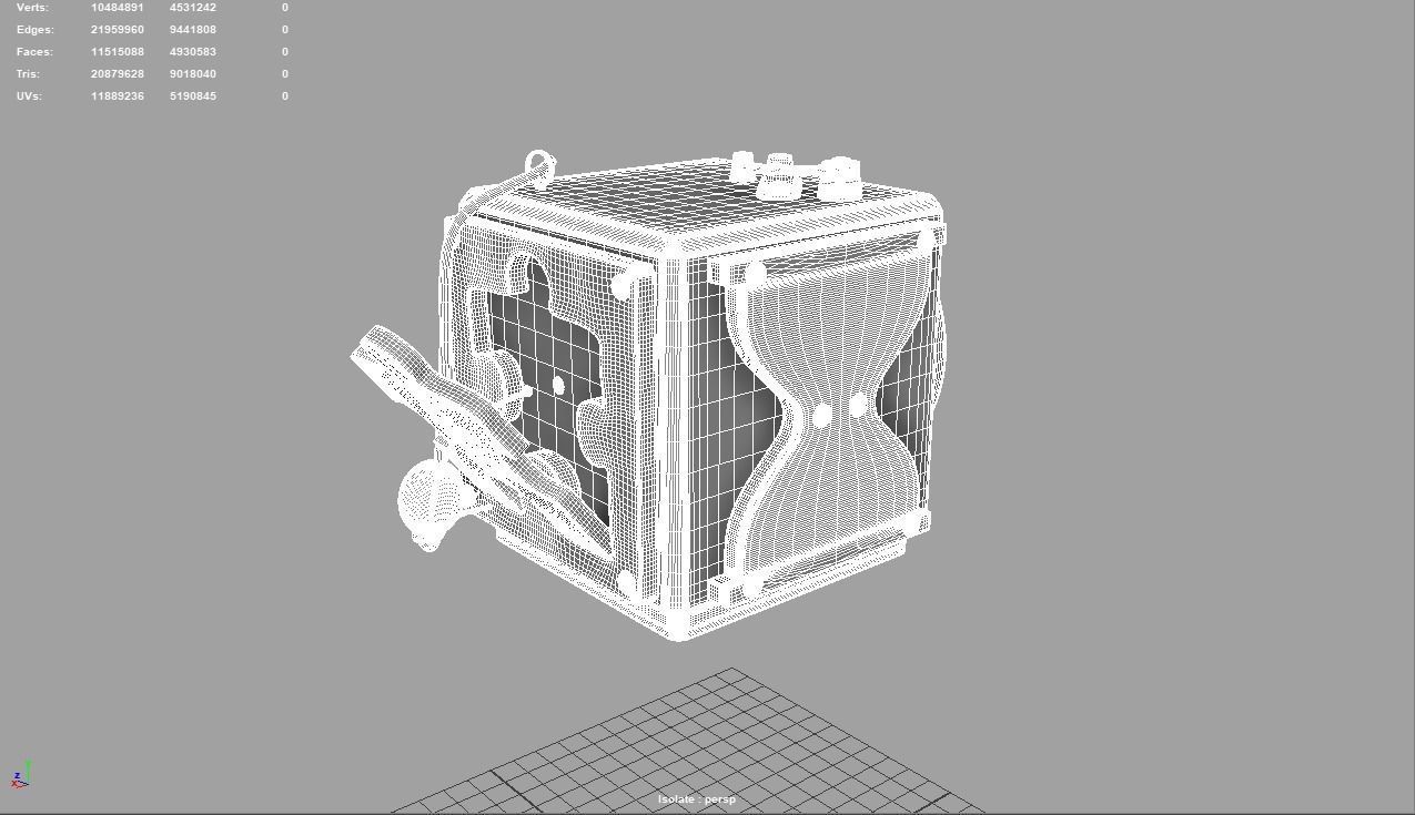 Busy cube toy 3D model_13