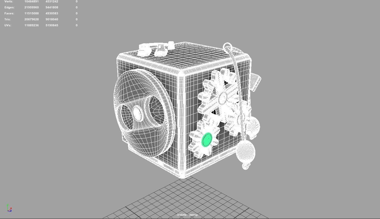 Busy cube toy 3D model_9