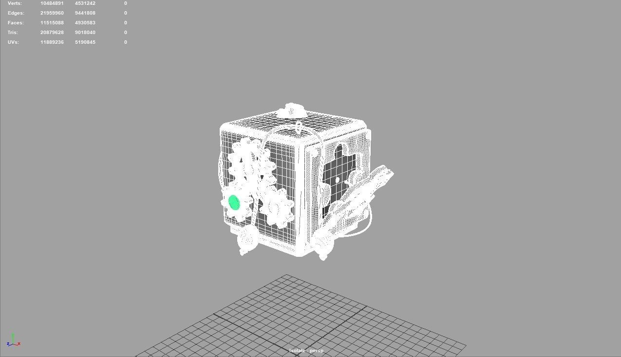 Busy cube toy 3D model_6