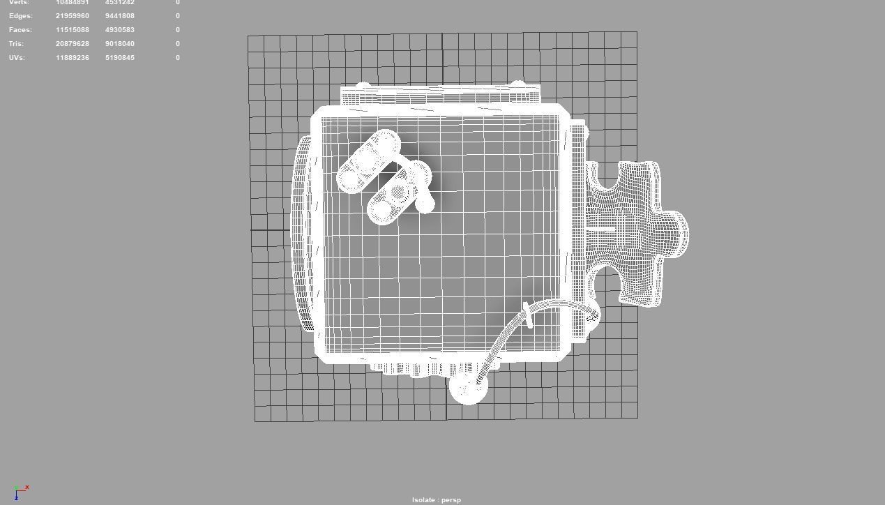 Busy cube toy 3D model_12