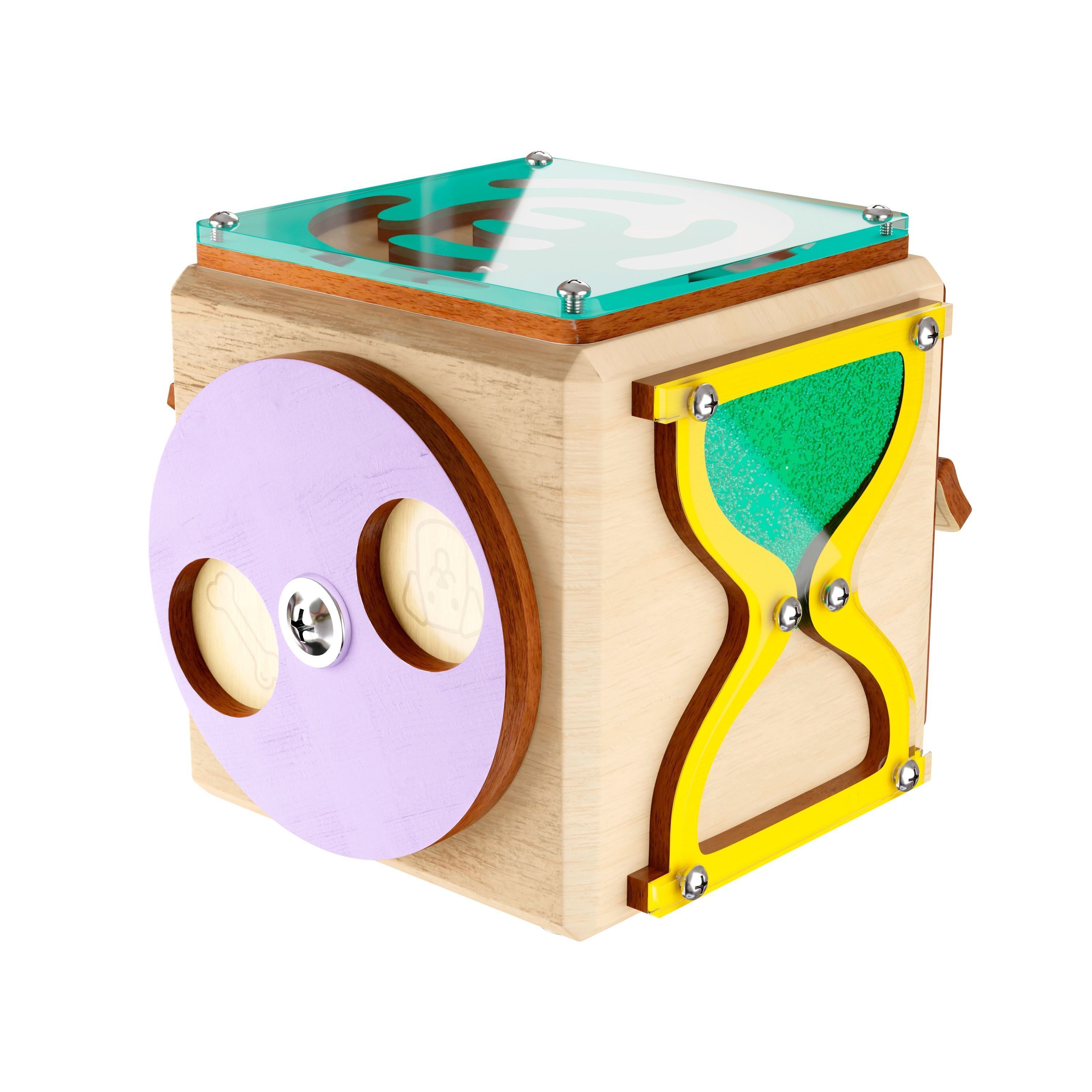 Busy cube toy 3D model_5