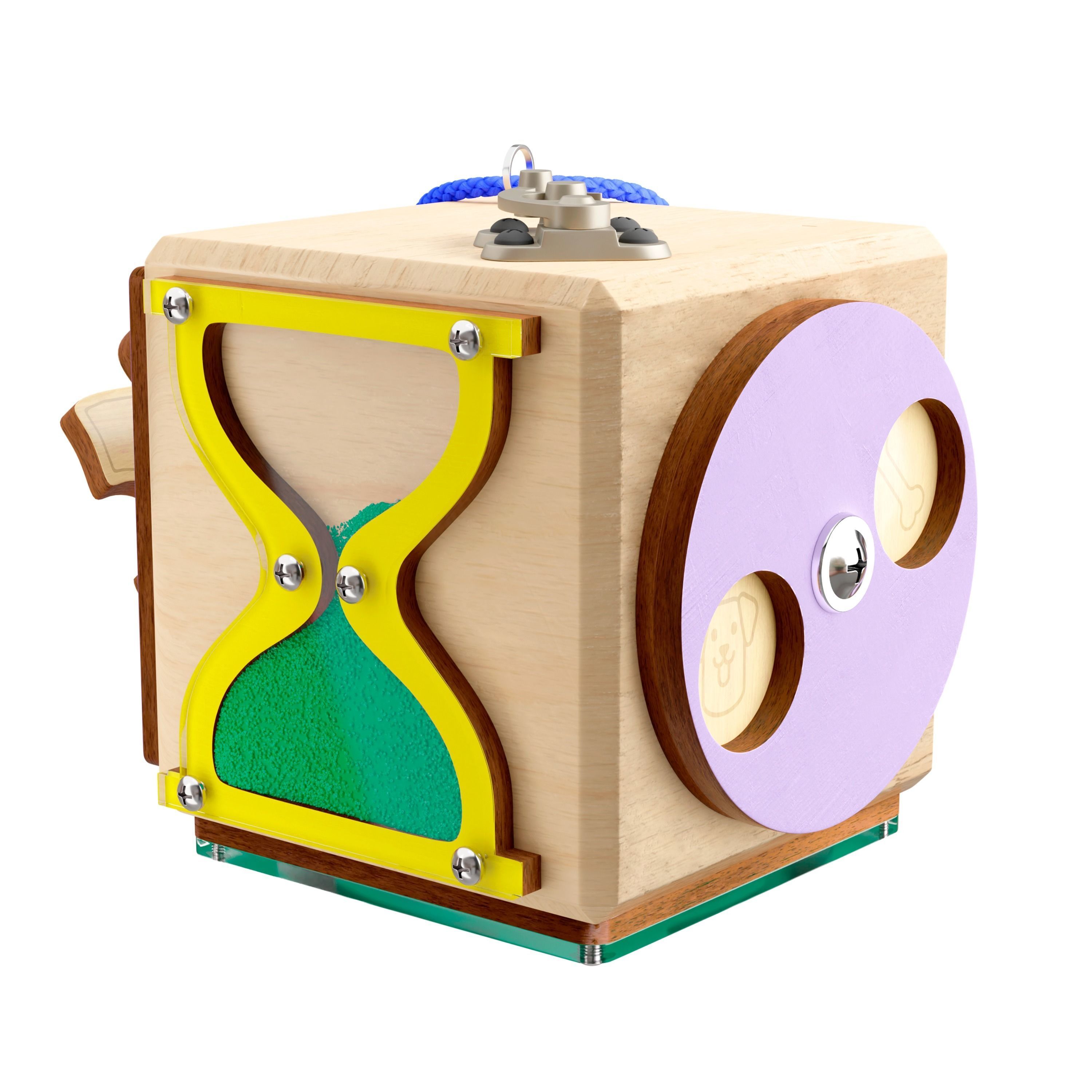 Busy cube toy 3D model_1