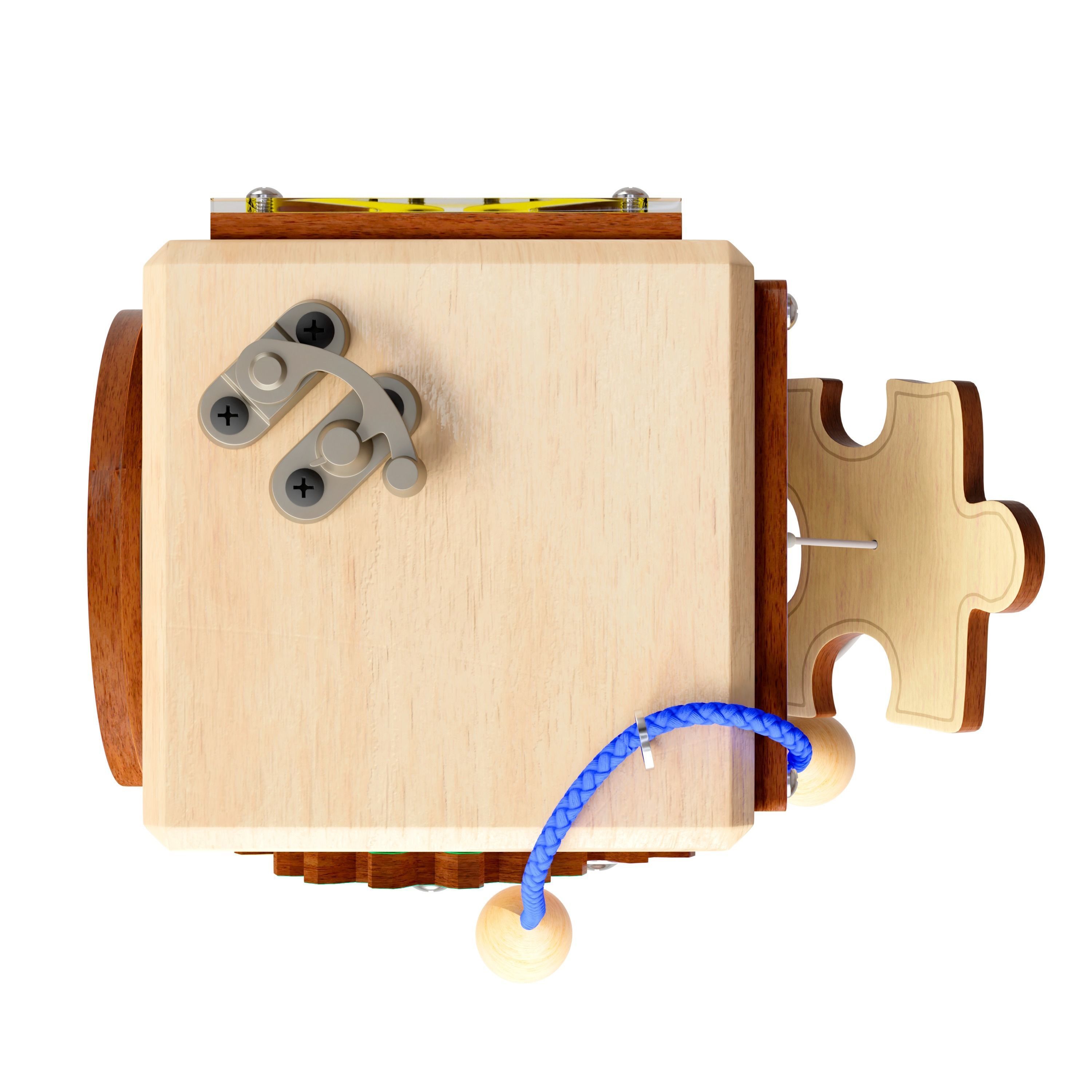 Busy cube toy 3D model_3