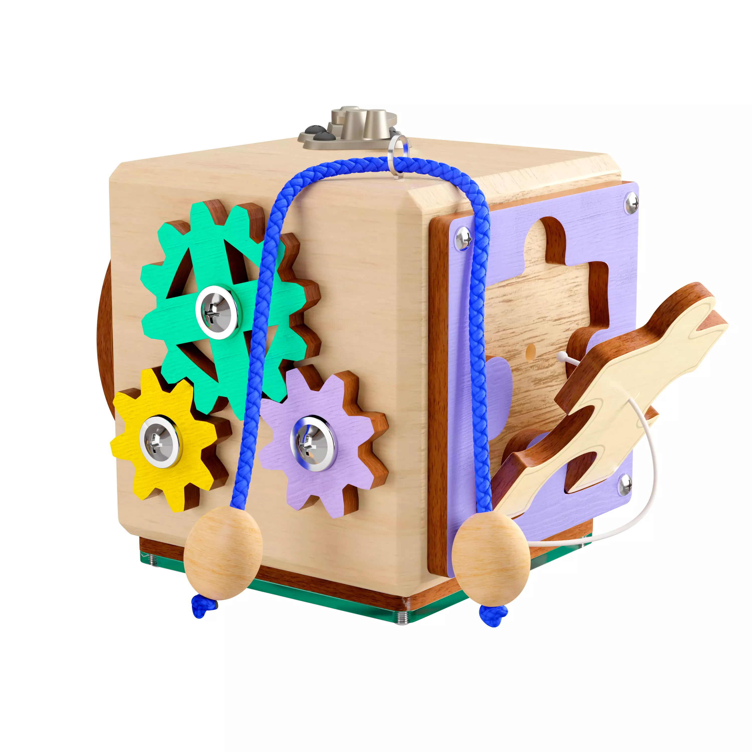Busy cube toy 3D model_0