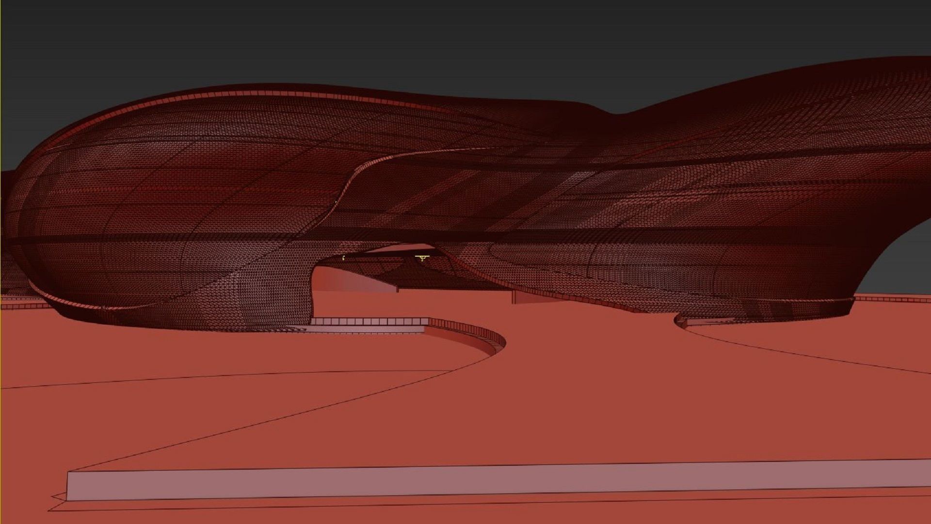 VR art Gallery 11 organic shape 3D model_5