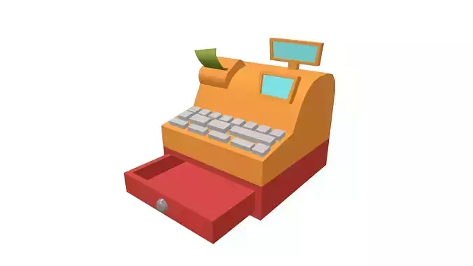 Cartoon Cash Register