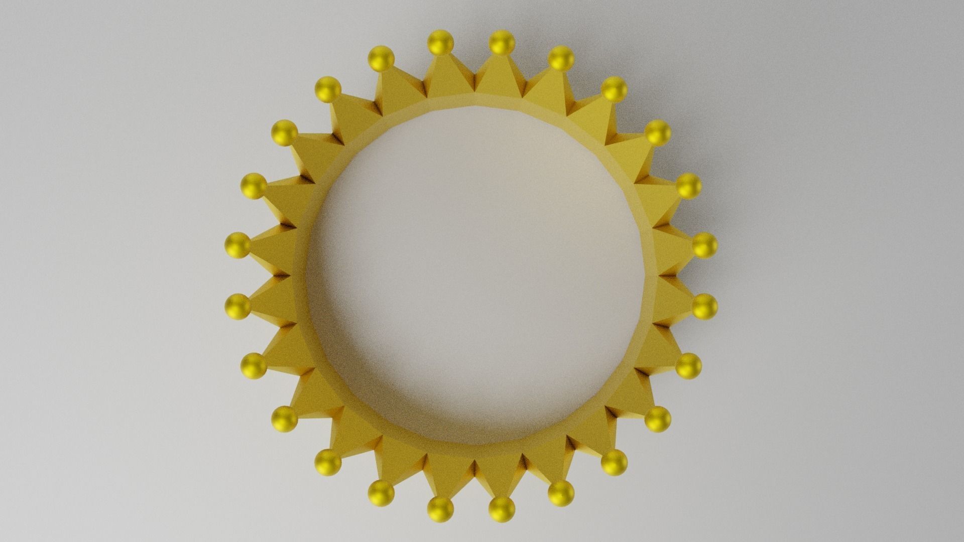 Gold Crown Low-poly 3D model_5