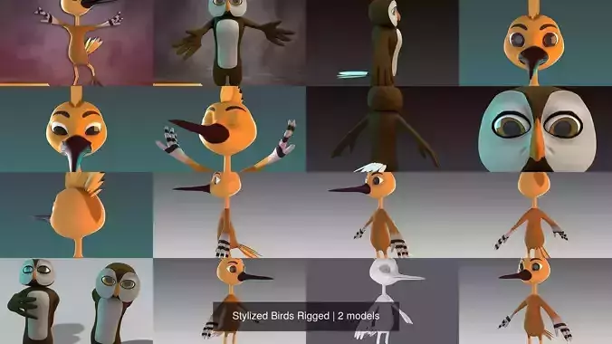 Stylized Birds Rigged