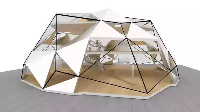 VR art gallery 12 compound icosrombi