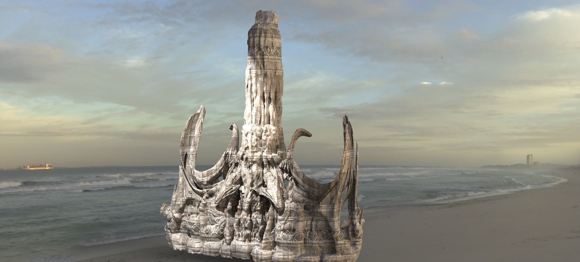 Dragon Stone Ruin Rock Arch 4 3D model_1