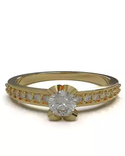 Solitaire engagement ring