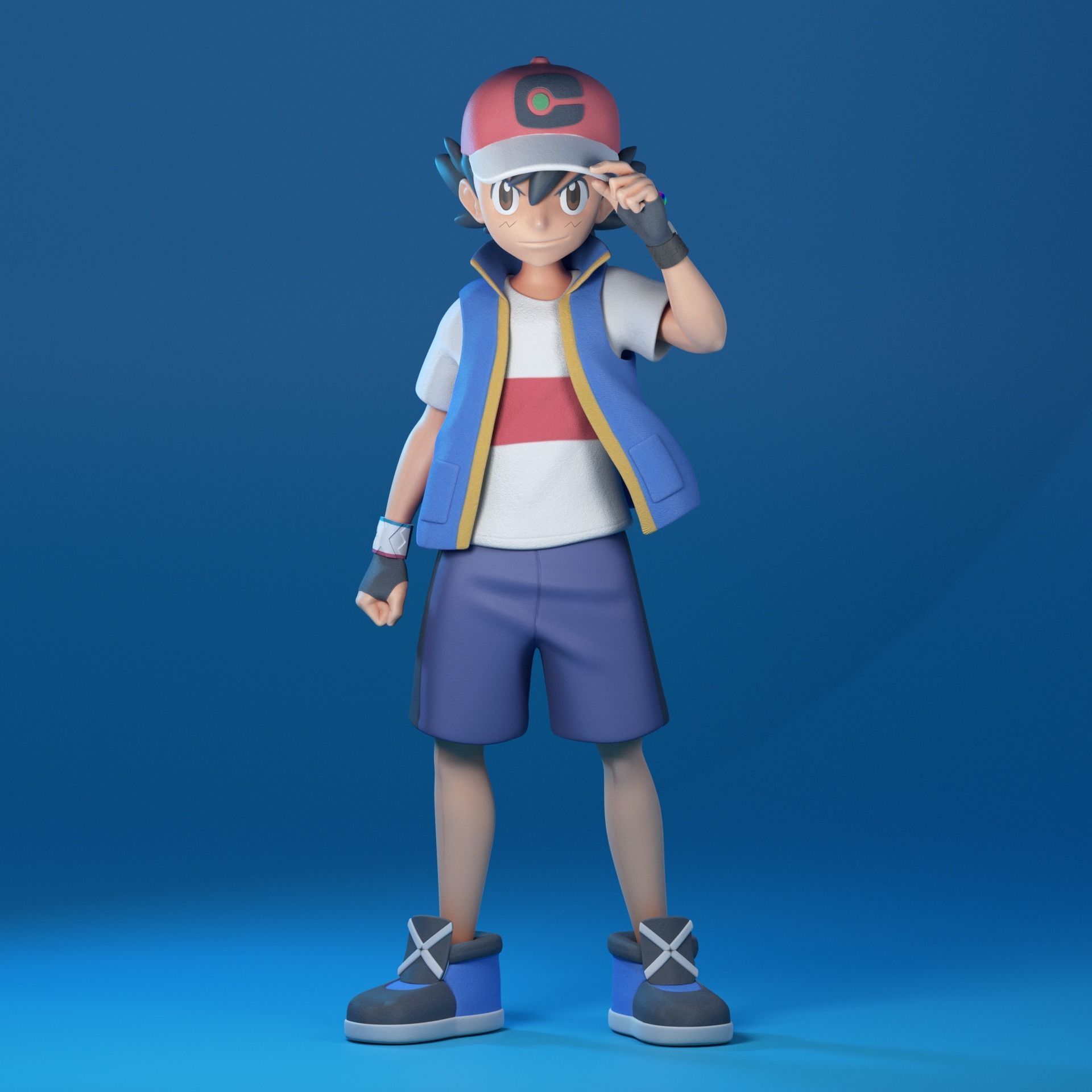 Ash - Satoshi and Pikachu - Pokemon Journeys Figure 3D print model_5