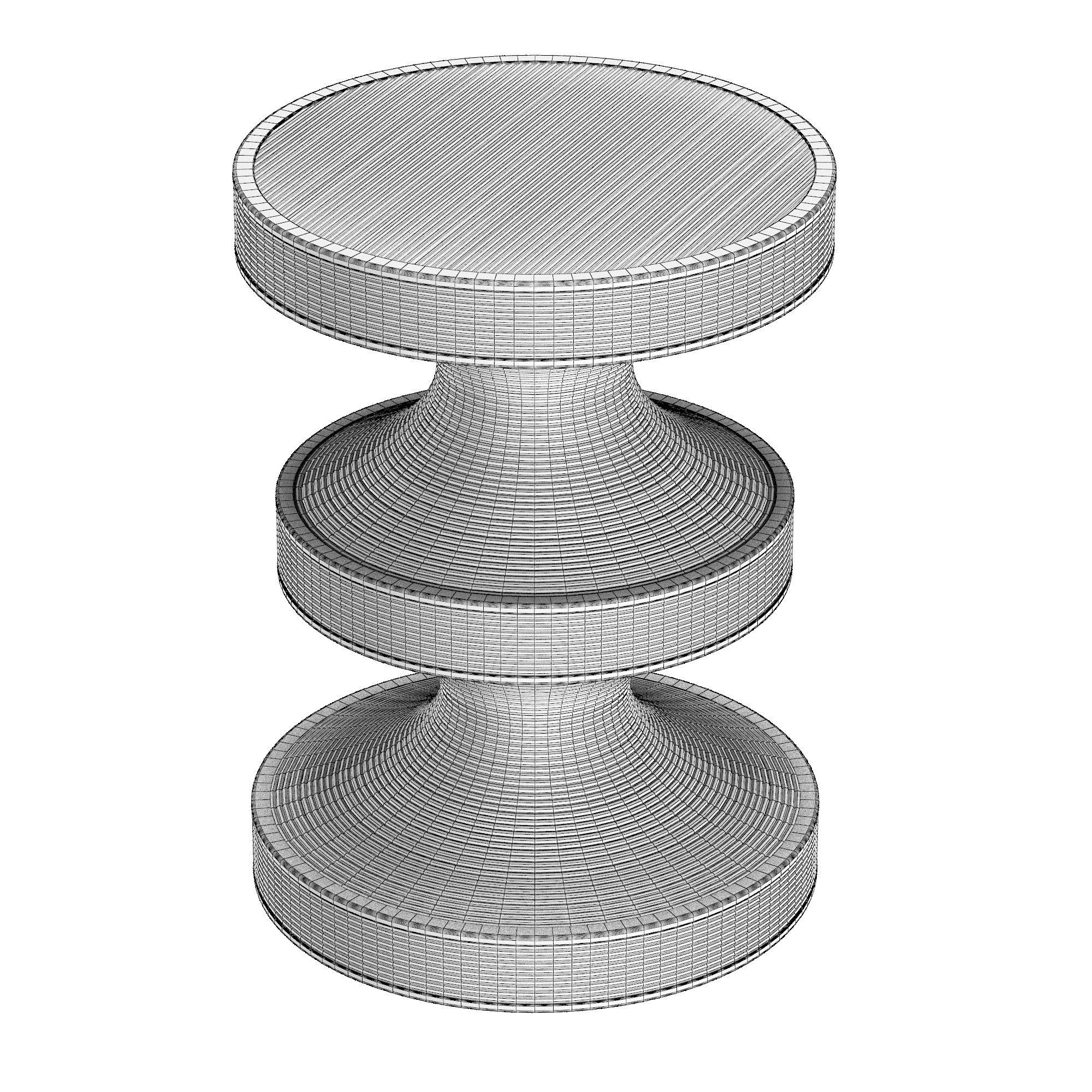 RATTAN BISHOP side table 3D model_5