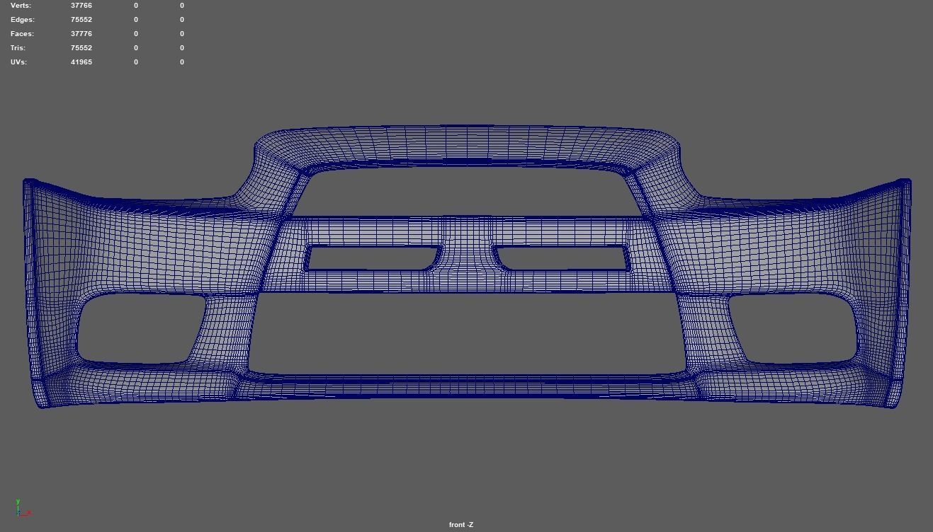 Front Bumper Mitsubishi Lancer Evolution Low-poly 3D model_11
