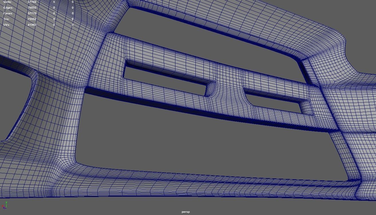 Front Bumper Mitsubishi Lancer Evolution Low-poly 3D model_13