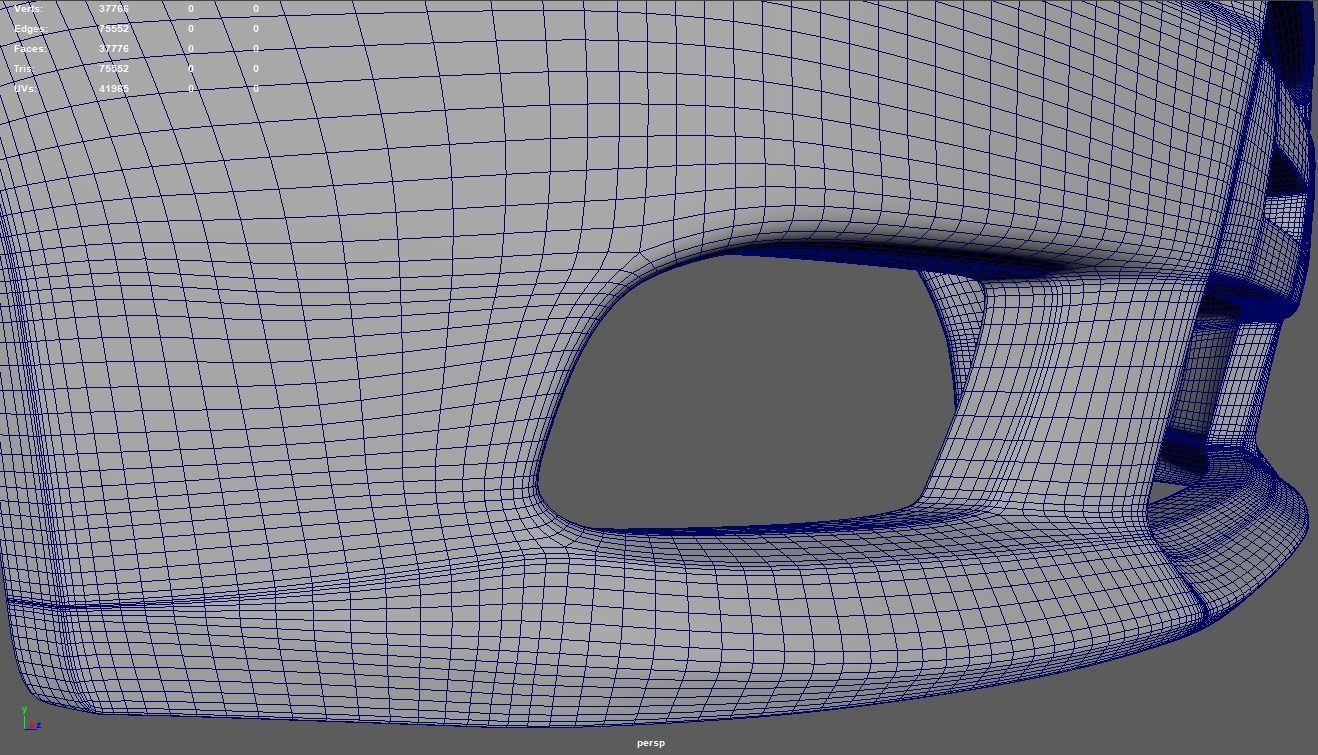 Front Bumper Mitsubishi Lancer Evolution Low-poly 3D model_15