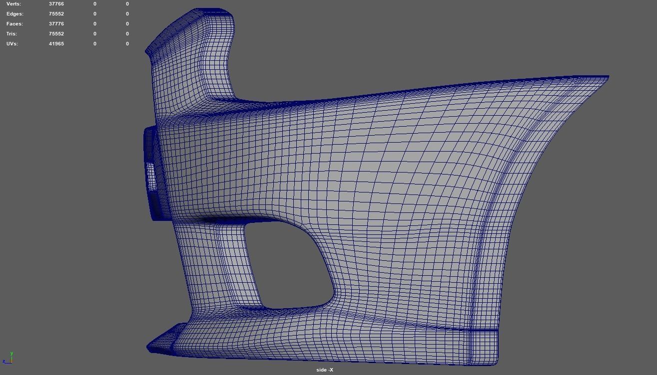 Front Bumper Mitsubishi Lancer Evolution Low-poly 3D model_12