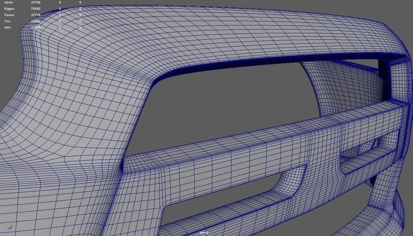 Front Bumper Mitsubishi Lancer Evolution Low-poly 3D model_16