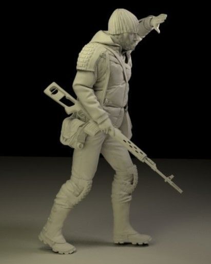 SOLDIER WICH GUNS 3D print model_2