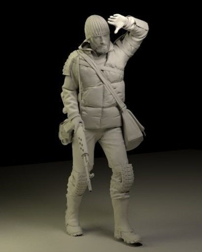SOLDIER WICH GUNS 3D print model_1