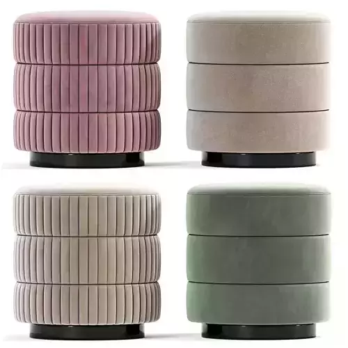 Cloud Nine Sherpa Ottoman 3D model