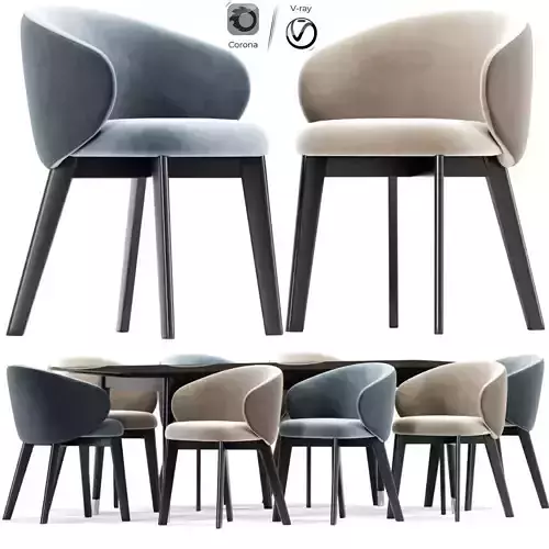 Connubia Tuka Grey  Graphite Side Dining Chair