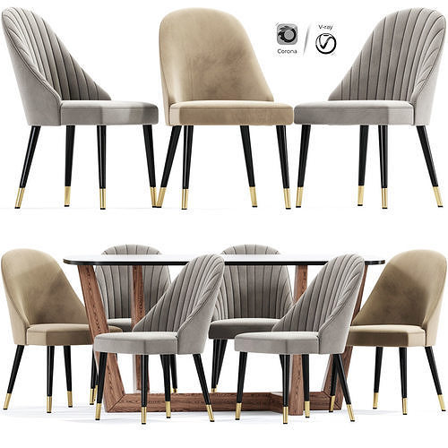Maggie Dining Chair Table 3D model