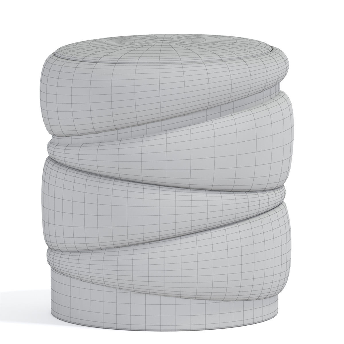 Obsidian Stool 3D model_3