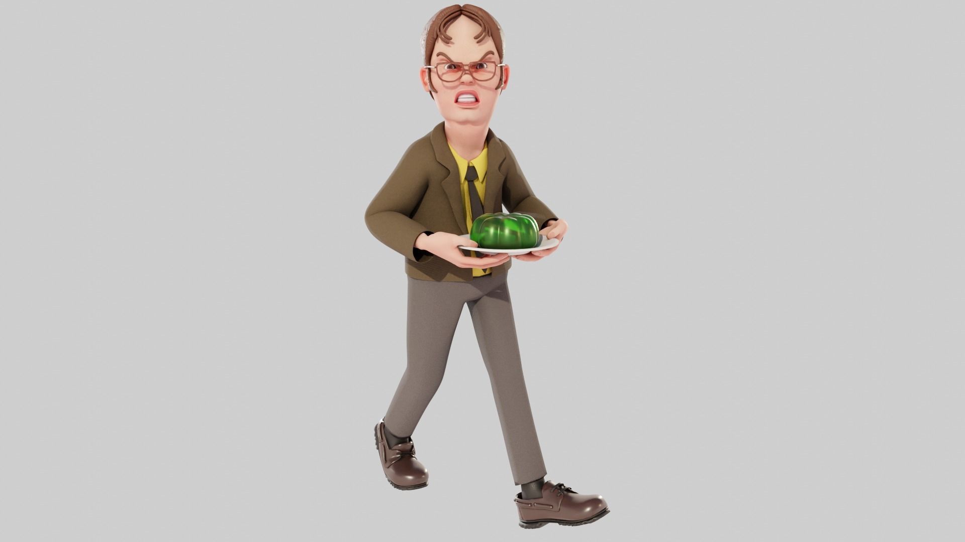 The Office Caricature Rigs  Micheal Dwight Jim and Pam Low-poly 3D model_13