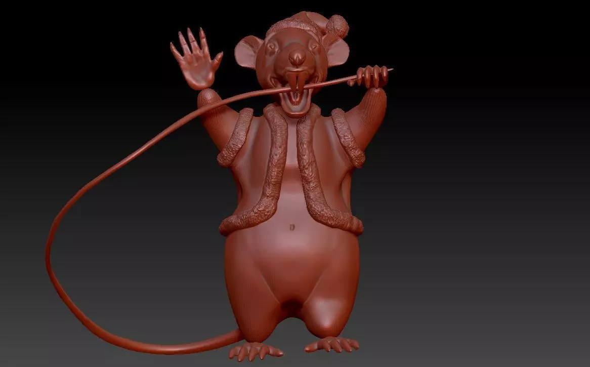 Cartoon rat 3D model
