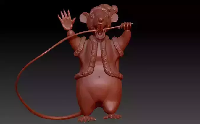 Cartoon rat 3D model