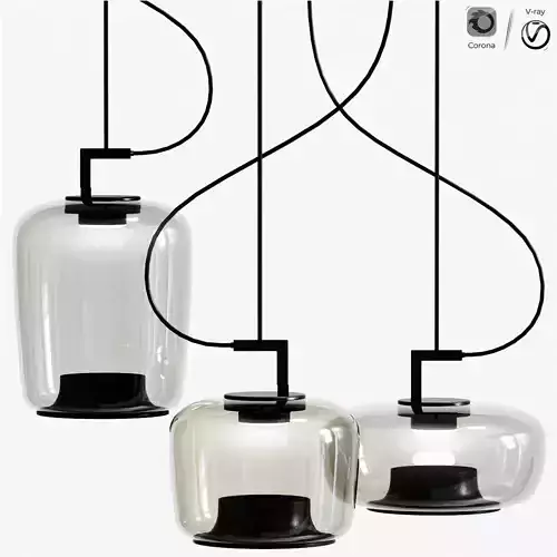 Brokis Double LED Blown Glass Pendant Lamp