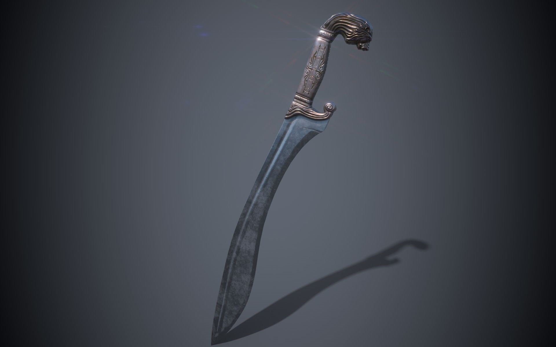 Spartan greek warrior Low-poly 3D model_5