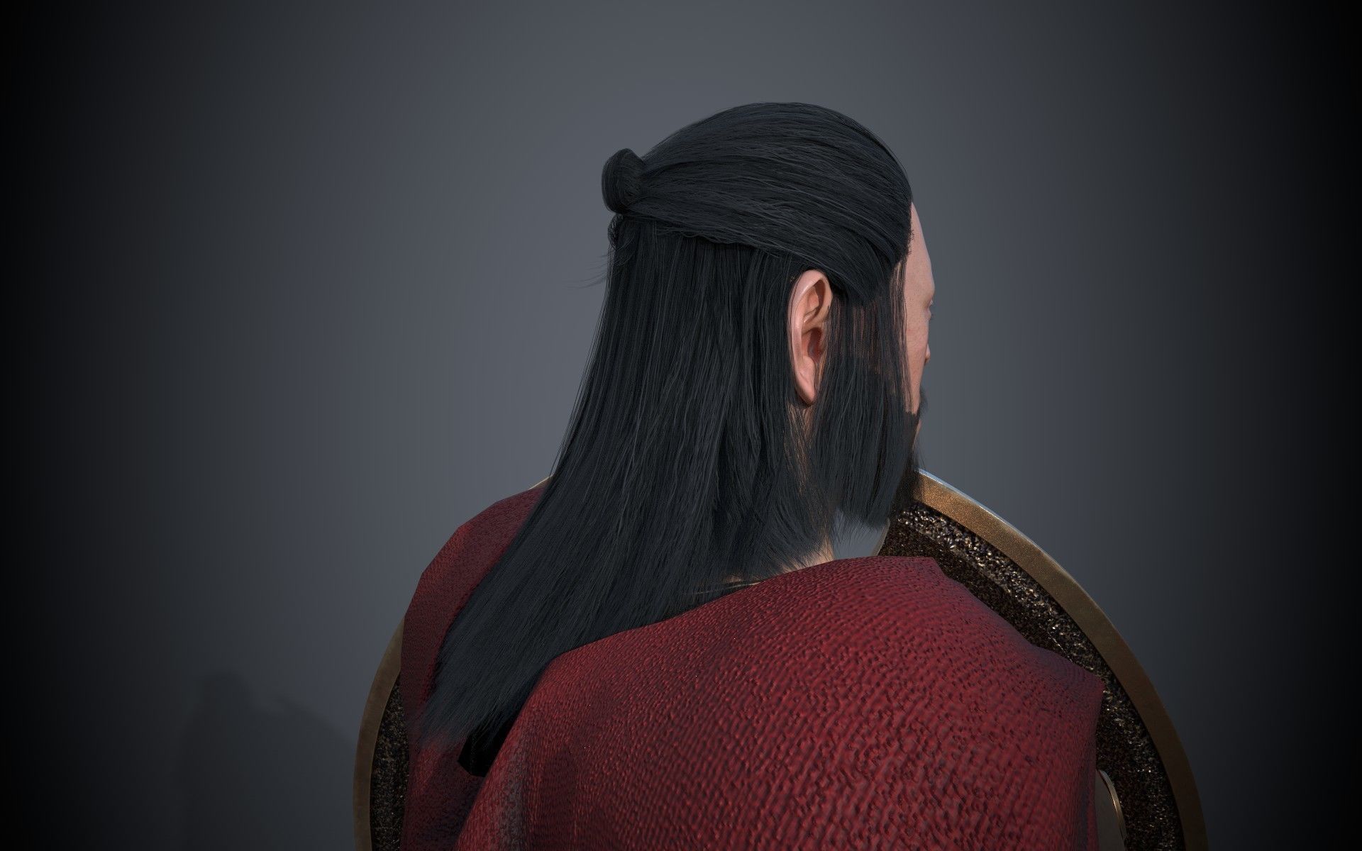 Spartan greek warrior Low-poly 3D model_8