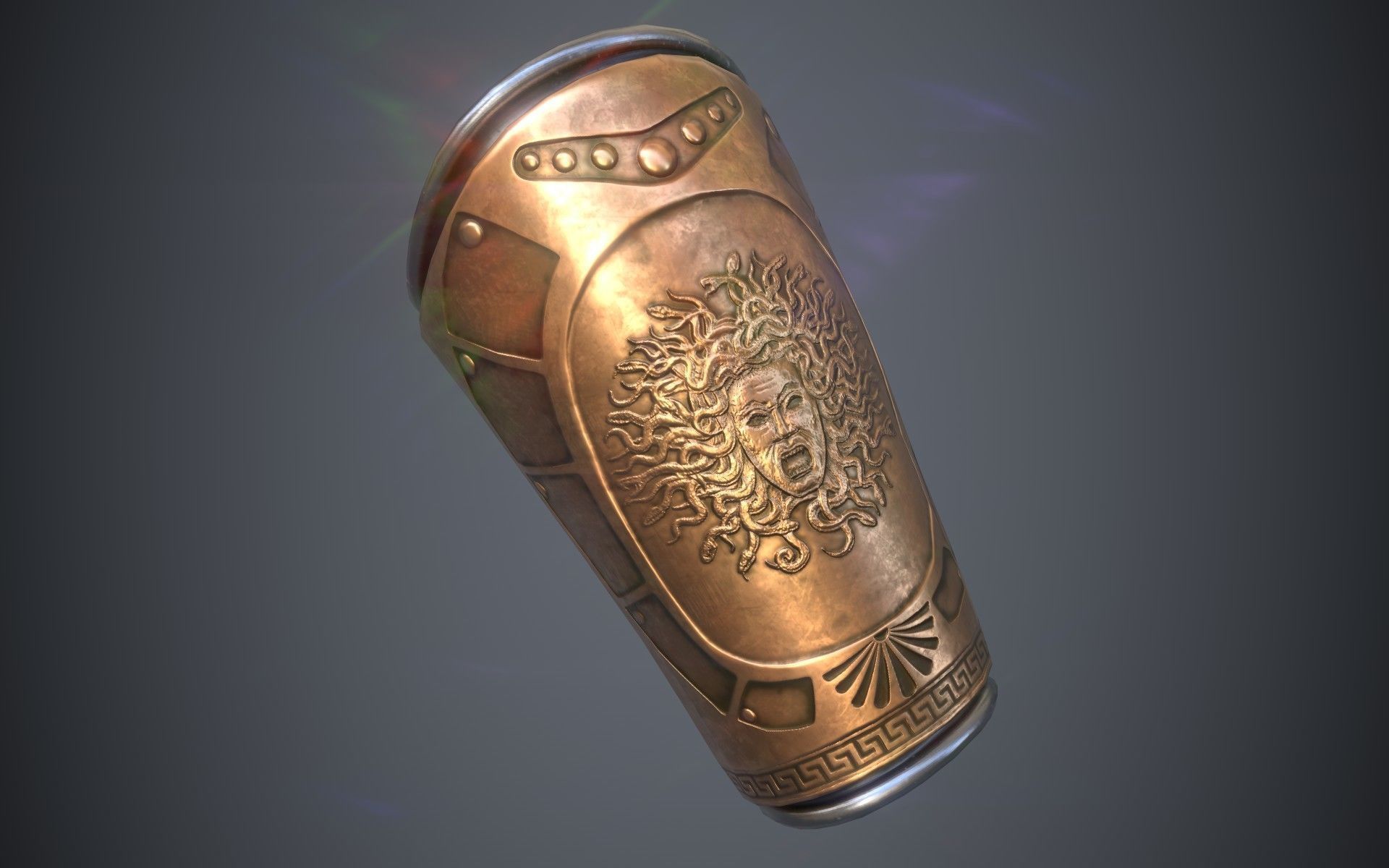 Spartan greek warrior Low-poly 3D model_4