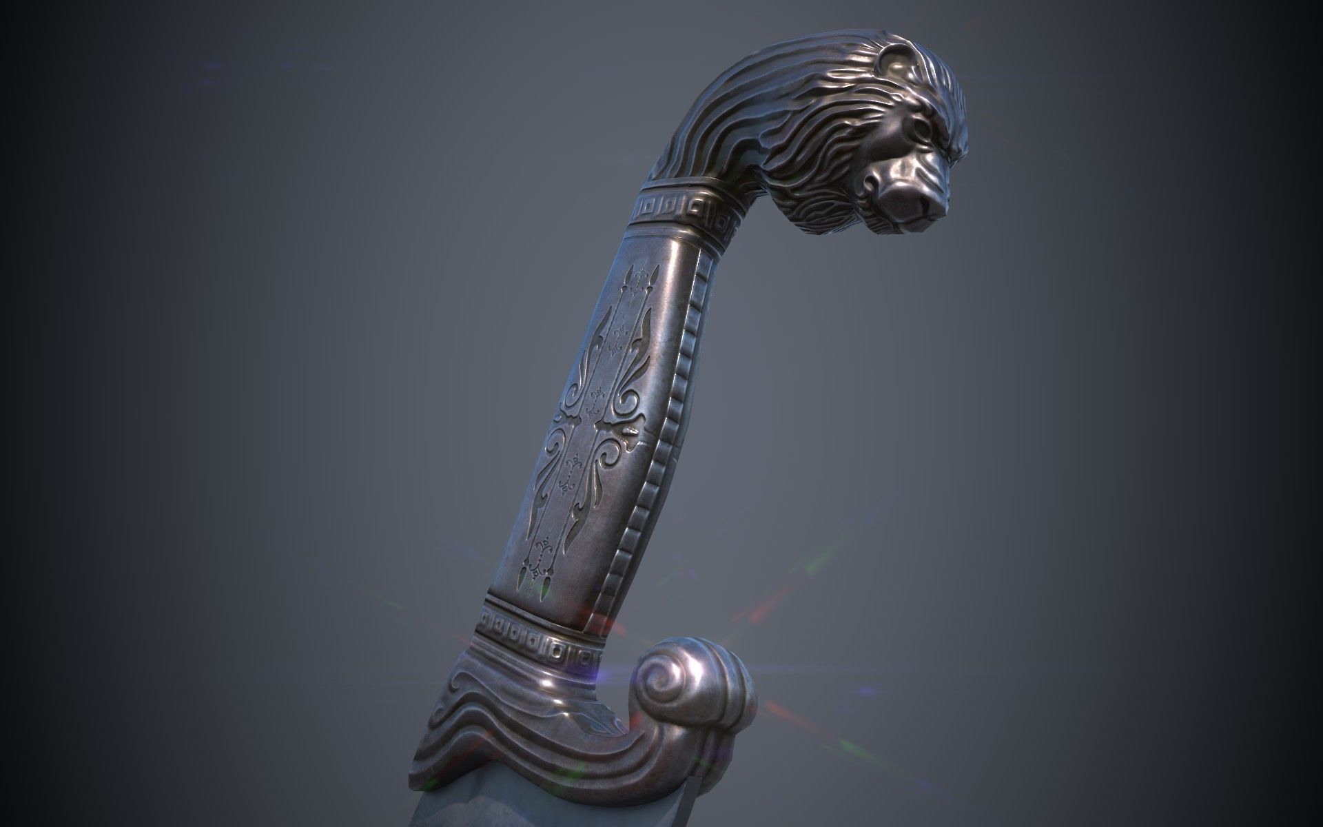 Spartan greek warrior Low-poly 3D model_6