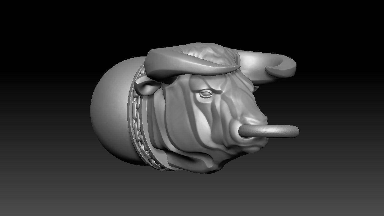 Pendant Taurus 3D print model_7