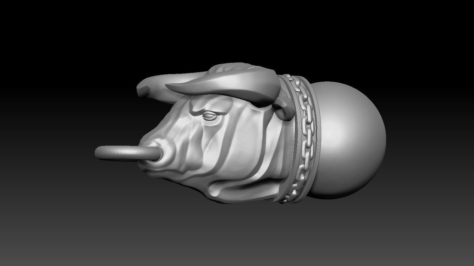 Pendant Taurus 3D print model_13