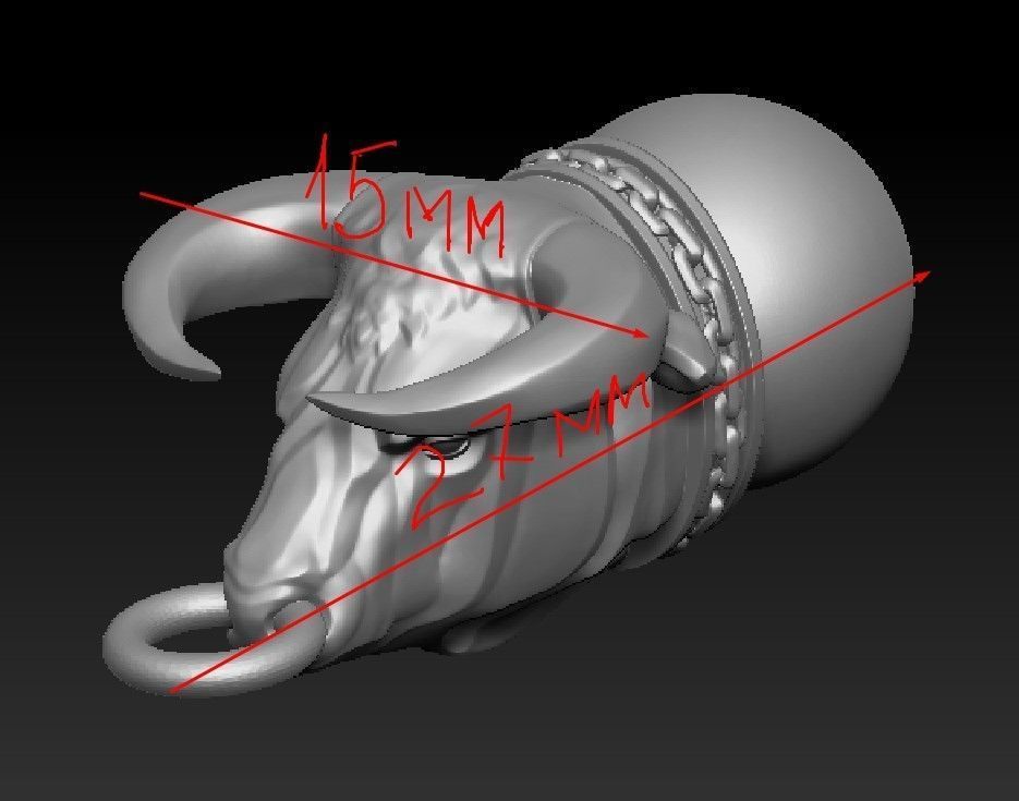 Pendant Taurus 3D print model_27