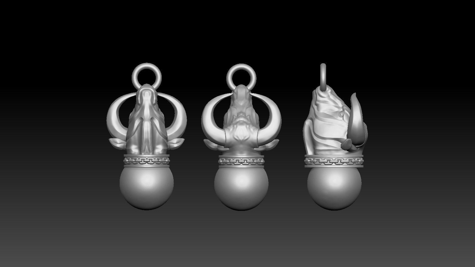 Pendant Taurus 3D print model_26