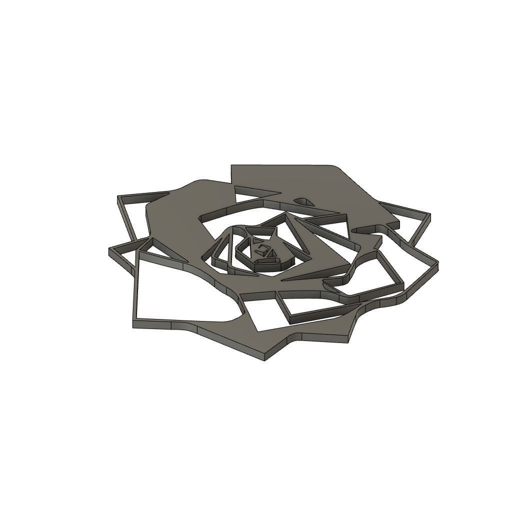 Rose Wall Decor 3D model 3D printable | CGTrader